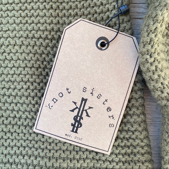 NWT knot sister green sweater regular S - Picture 3 of 5